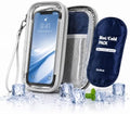 Thermal Phone Bag for Sauna,HOTWORX & Hot Weather – Heat-Resistant Phone Cooling Pouch with Reusable Hot/Cold Gel Pack for iPhone Pro Max & Large Phones Silver by Noraling