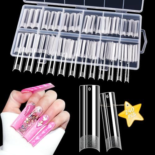 LIONVISON XL Square Nail Tips: NO C Curve for Acrylic Nails Professional by WelcometovisitLIONVISON