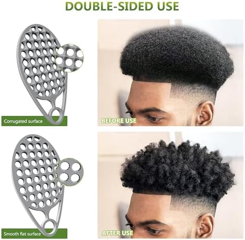 KOUPA Magic Silicone Curly Hair Brush, One Piece Twist Curl Comb for Afro Curls, Washable Hair Tool for Men Women, Grey, 1 Piece - Image 6