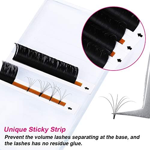 Lash Extension Supplies D Curl 0.07 17mm Self Fanning Eyelash Extensions Premium Volume Lashes Extension Supplies Easy Fan Lashes (0.07-D, 17mm) - Image 4