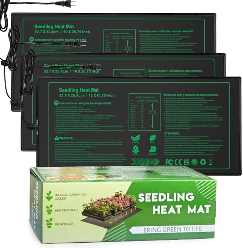 NAMOTEK Seedling Heat Mat, 10" x 20.75" Waterproof Plant Heating Mat, Warm Hydroponic Heating Pad for Indoor Home Gardening Seed Starter,Germination, Greenhouse by NAMOTEK