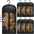 6 Pcs Hair Extension Holder, Black, 23.5 in by Unknown