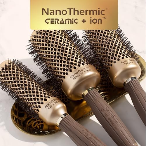 Olivia Garden NanoThermic Ceramic + Ion Round Thermal Hair Brush - Not Electrical - Professional Blowout Brush for Normal to Thick Hair - Image 6