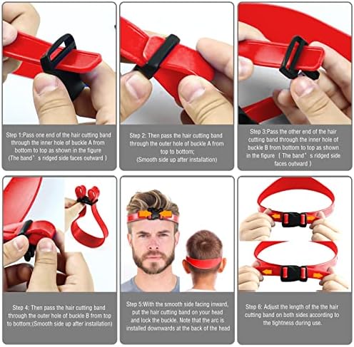 AOMGD Neckline Shaving Template and Adjustable Hair Trimming Guide, Red - Image 4