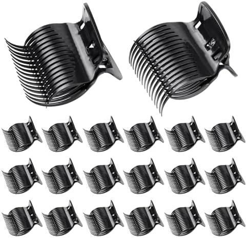 20 Pcs Hot Roller Clips for Hair, Curler Claw Clip for Women Hair Section Styling (Black, 2inch) by yuntop