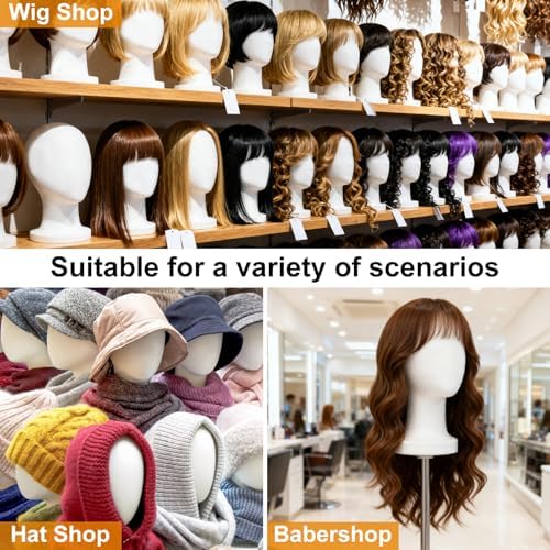 COOKOO Faceless Styrofoam Mannequin Head,Foam Head for Wigs,1 PCS - Image 7