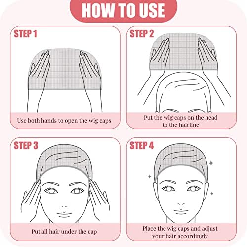MORGLES Dual Style Nylon Wig Caps 6 Pack, Closed End Stocking Hair Nets - Image 7
