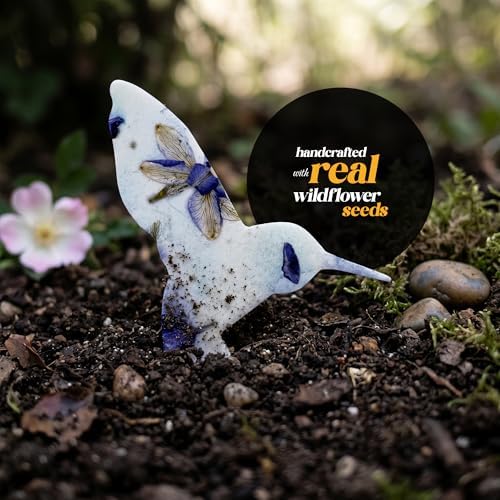 Plantable Memorial Gift Tags with Wildflower Seeds – 24 Pack Purple Hummingbird-Shaped Writable Gift Wrap Tags for Funeral Favors, Sympathy Gifts & Celebration of Life Keepsakes - Image 4
