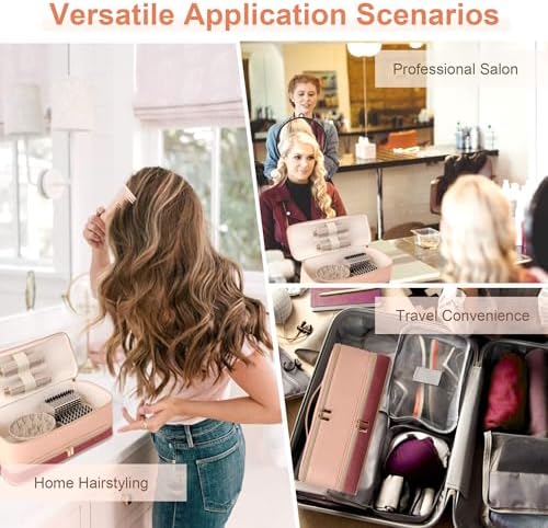 BAGCRAZY Travel Case for Shark FlexStyle & Dyson Airwrap, Pink and Crimson - Image 7