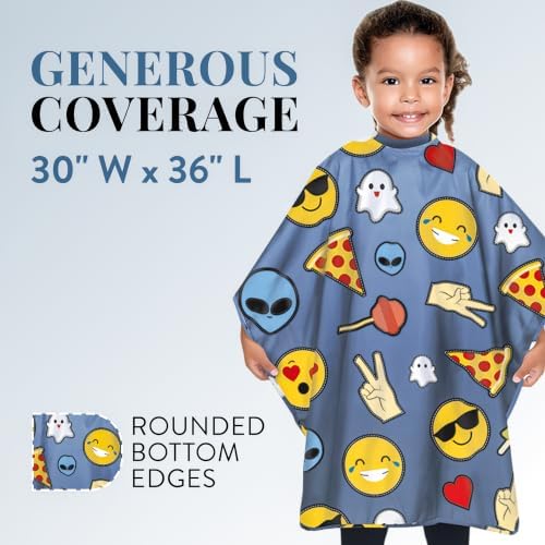 Betty Dain Kids Styling Haircut Cape, Social Kids Print, 30" x 36" - Image 4