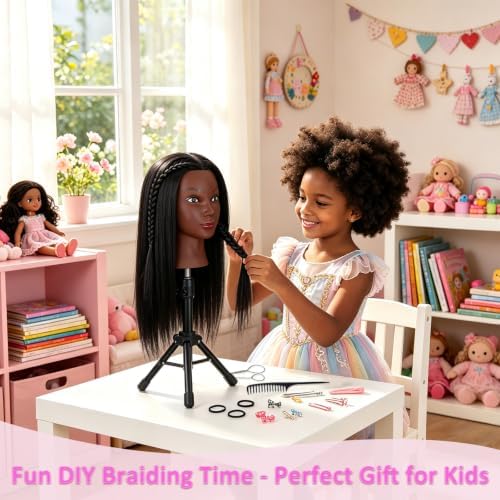 Opini Mannequin Head 100% Human Hair 16" for Practice Braiding Hairstyling - Image 6