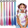 Kids Hair Accessories, Rainbow Braid Ponytail Extensions & Headbands by Unknown