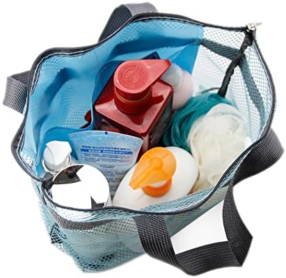 TOPASION Mesh Shower Caddy Bag Portable Hanging Toiletry and Bath Organizer with Zipper for Travel, Gym, Camping, College Dorms, Beach - Image 4