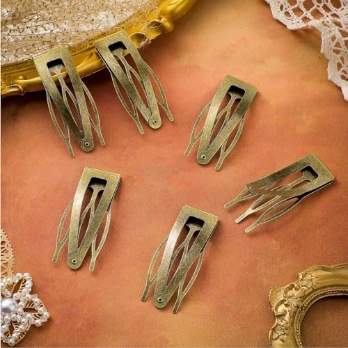 Chinco Ancient Bronze 24 Pcs Double Grip Hair Metal Snap Clips,2.8 Inch - Image 3