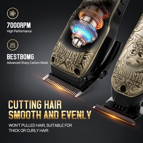 BESTBOMG® Hair Clippers for Men, Clipper, Trimmer & Shaver Set, BS-808DR - Image 2