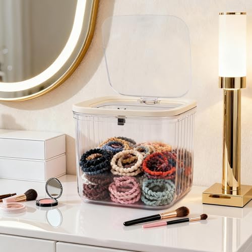 THMINS 2 Pack Hair Accessories Organizer for Girls,Clear Storage Box - Image 3