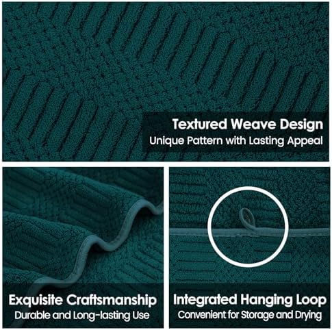JML Microfiber Bath Towels, Teal, 30" x 60", Set of 2 - Image 3