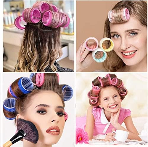 BESSEEK Hair Rollers Sets, 12 Pcs Self Grip Salon Hair Dressing Curlers, Jumbo Large Rollers for Long Short Hair, DIY Curly Hairstyle for Women, Heat-free Hair Curlers (6XLarge+6XMedium) - Image 2