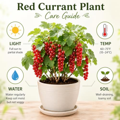 Red Currant Bush Live Plant, Sweet Berry Plant, 6-12 Inch Tall - Image 6