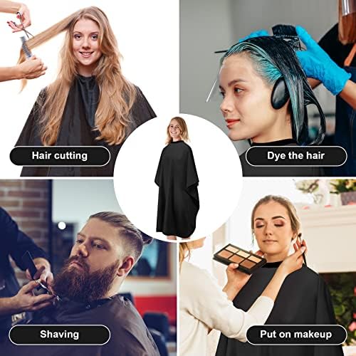 Hair Salon Capes Waterproof Haircut Unisex Black Cape Barber Hair Cutting Cape with Snap Closure Hair,Coloring and Styling - Image 6