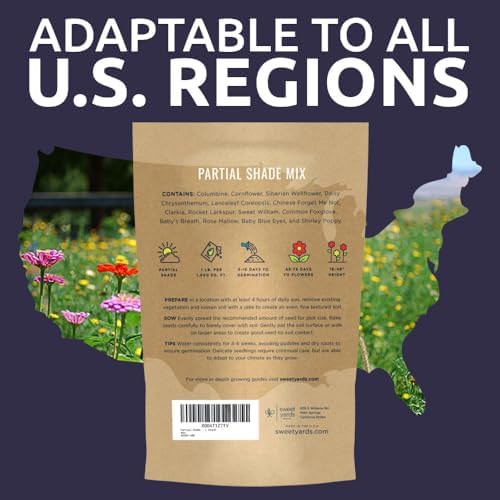 Bulk Wildflower Seeds Partial Shade Mix - 1 Pound Bag Over 120,000 Open Pollinated Annual and Perennial Seeds - Image 7