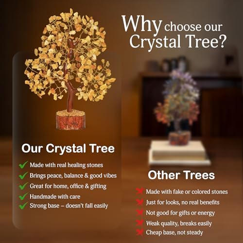YATSKIA Yellow Aventurine Crystal Tree, Birthday Gifts for Women, Mom & Friends, Handmade Gemstone Tree of Life, Boho Room, Shelf & Office Desk Decor, House Warming Gifts - Image 6
