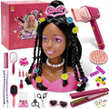 36Pcs Doll Head for Hair Styling Kids, Hair Salon Toy with Realistic Dryer, Straightener, Pretend Makeup Kit & Accessories, Birthday Gifts for Girls 3-8 by Unknown