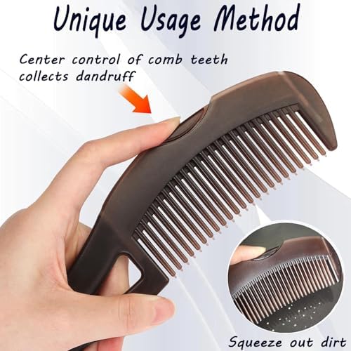 Dandruff Comb Remover Scalp Detox Comb for Build Up Self Cleaning Hair Comb - Image 3