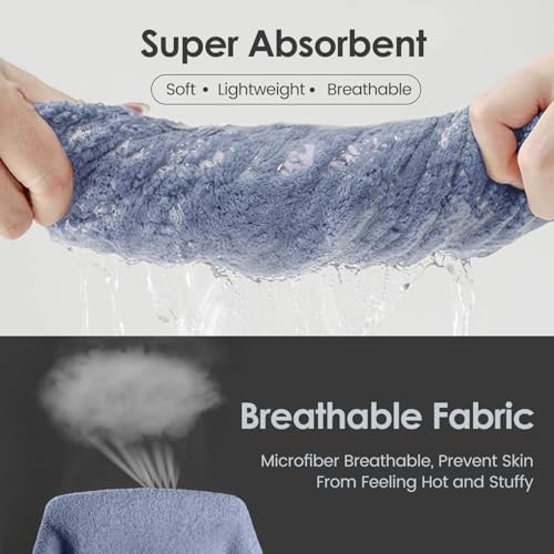 JML Bath Towels, Pack of 4, 30"x60", Large, Blue - Image 4