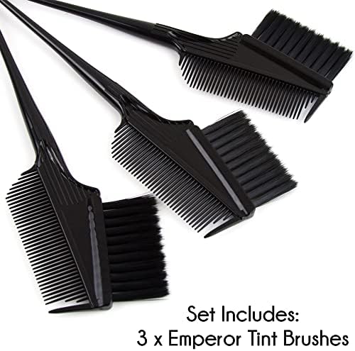 Emperor Hair Dye Brushes - 3 Angled Tint Brushes w Combs for Hair Coloring - Image 2