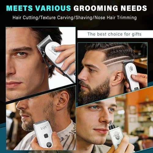 Hair Clippers for Men Rechargeable Cordless Beard Trimmer & Electric Shaver, Hair Cutting Kit with LCD Display Gift for Dad, Husband, Men - Image 6