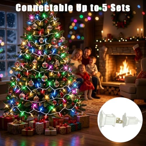 Multicolor 100 Count 20FT Christmas Mini String Lights, Incandescent White Wire Fairy Lights with UL Certified Christmas Decorations for Indoor Outdoor Yard Party Patio Home Decor - Image 2