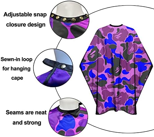 Barber Cape for Men Professional Hair Cutting Salon Cape with Snaps Waterproof Hairdressing Styling Cape- 63”× 56” - Image 3