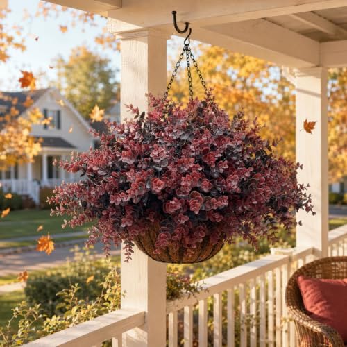 Fall Artificial Boxwood Plants Fake Greenery for Outdoor Outside Decoration - Image 5