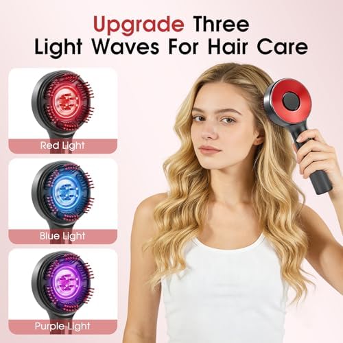 Red Light Hair Brush, Hair Oil Applicator and Laser Therapy Scalp Massager - Image 2