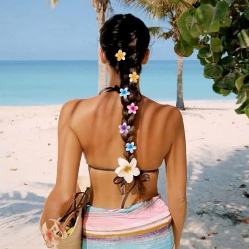 GQLV Hair Clip, 4pcs Large Flower Claw Clips for Thick/Thin Hair, Strong Hold Nonslip Cute Hair Clips for Women Girls, Hawaiian Hair Accessories, Holiday Gifts - Image 3