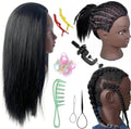 Black Mannequin Head for Braiding, Training Doll Head for Hair Styling Kids by Yiifiulyn