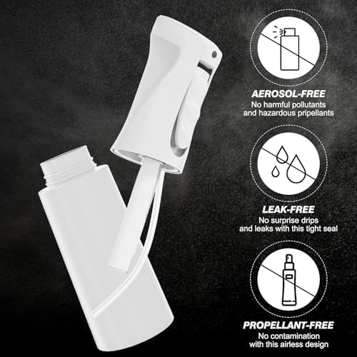 IMPORX Continuous Spray Bottle for Hair 2 Pack (10.1oz/300ml) White - Image 4