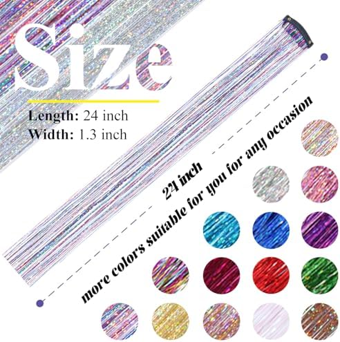 Hair Tinsel Clip in Dreamy Colorful Fairy Hair Tinsel Kit - Image 6