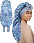 AWAYTR Reversible Long Satin Hair Bonnet for Braids Sleeping Women by AWAYTR