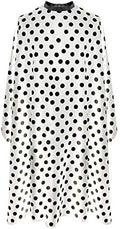 Professional Salon Cape - Polyester Hair Cutting Cape, 54"x62", Black and White Dots by SMARTHAIR