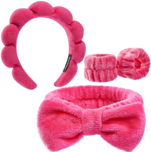 Ztomine Headbands for Women - Spa Headband and Wristband Set - Headband for Washing Face,Facial Mask,Makeup and Skin Care,Gifts for Women and Teen Girl Gifts Trendy Stuff by Ztomine