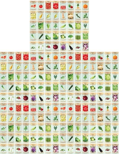 250 Packs Assorted Heirloom Vegetable Seeds 30+ Varieties All Seeds are Heirloom, 100% Non-GMO Thousands of Seeds (250 Vegetable Seed Packets) by BlackDuckBrand