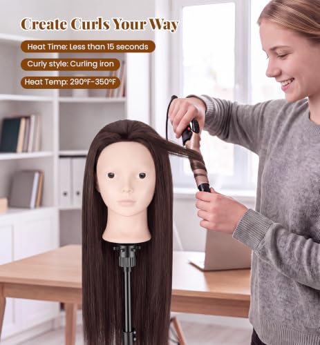 30" Human Hair Mannequin Head for Braiding, Cutting and Makeup Practice - Image 5