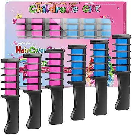 Hair Chalk Comb – Temporary Dye for Kids, Washable & Fun for Parties by ColoryourlifewithMSDADA