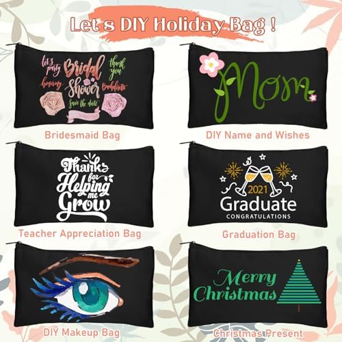 Legigo Blank Canvas Bags Zipper Pouch Makeup Bags Pencil Pouch Bulk - Image 4