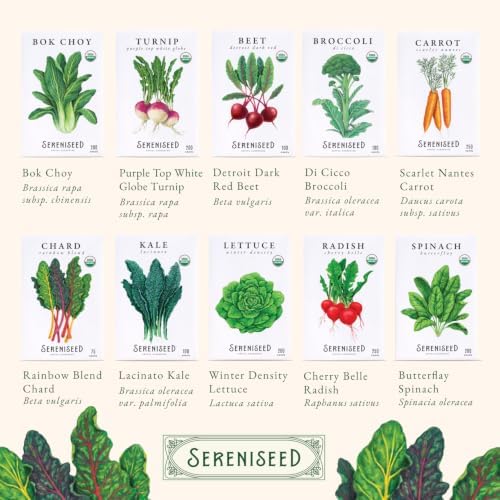 Sereniseed Certified Organic Fall Vegetable Seeds 10-Pack Kit - Image 6
