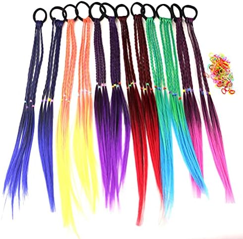 Girl hair accessories, children's colorful braided hair extensions - Image 4