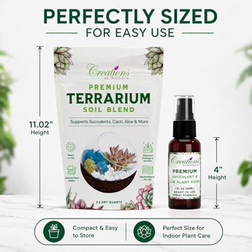 Creations by Nathalie Succulent Terrarium Soil Mix & 1oz Plant Food Kit - Image 2