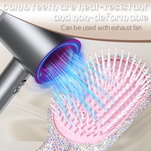 Sparkly Detangling Hair Brush for Women, Gentle for Curly & Thick Hair - Image 4